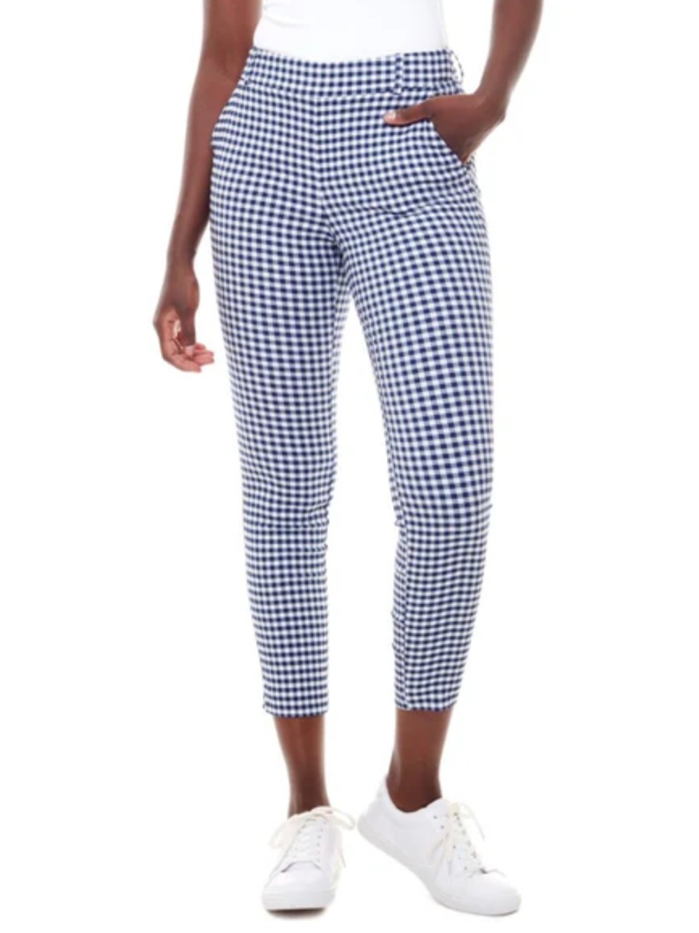 I Love Tyler Madison Gwyneth Ankle Crop Pant in Black Gingham Size Medium - Picture 1 of 10